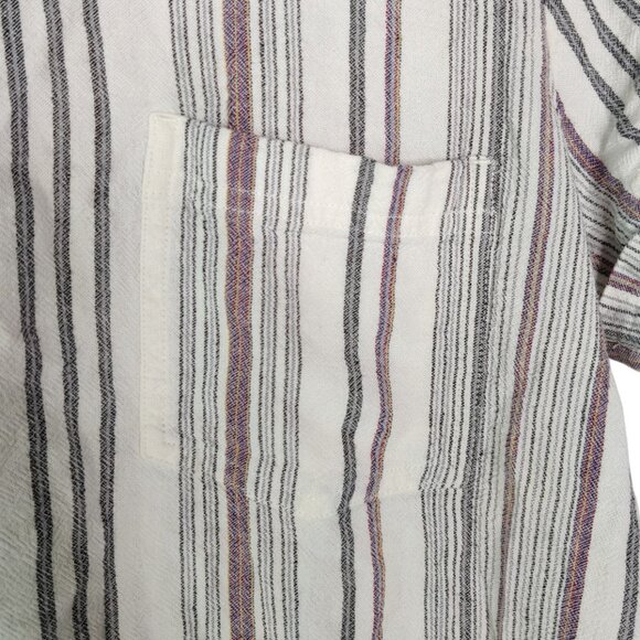 Anthropologie Cloth & Stone Linen Blend T-Shirt Dress Tunic Button Back - Picture 6 of 10
